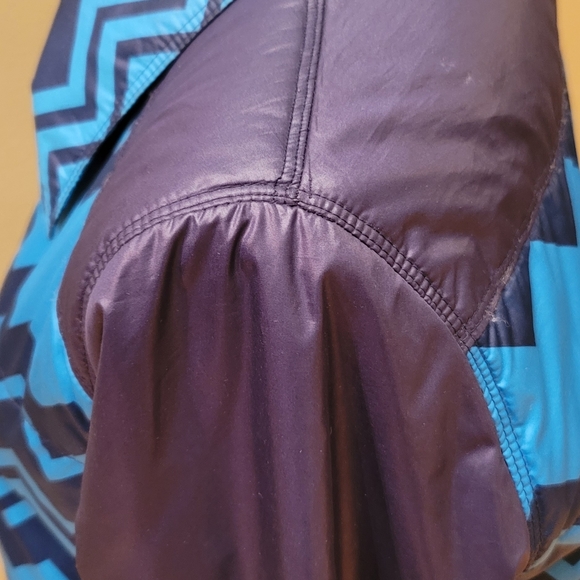 Missoni Blue Zig Zag Puffer Coat - Medium -Windbreaker Jacket - Picture 5 of 9